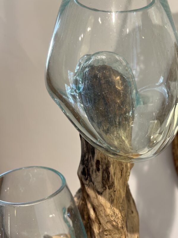 Acuario decorativo doble madera & vidrio - Imagen 3