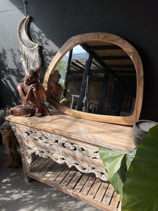 Espejo en madera Teca maciza Lebur