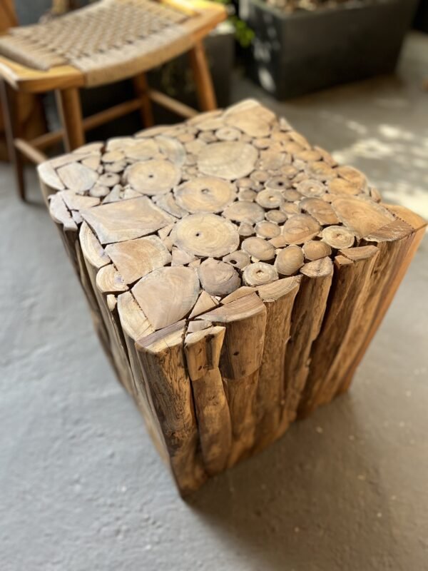 Mesa de living auxiliar rústica Kayu - Imagen 2