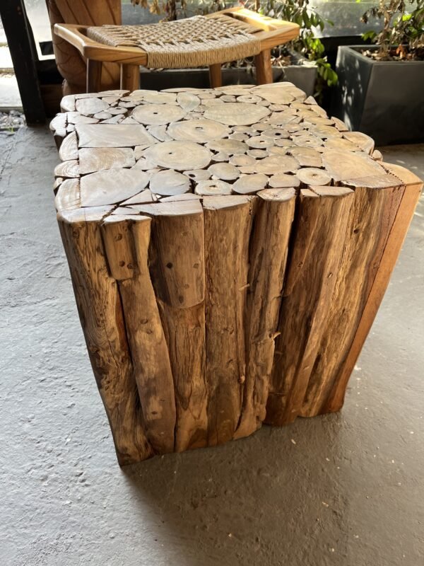 Mesa de living auxiliar rústica Kayu - Imagen 3