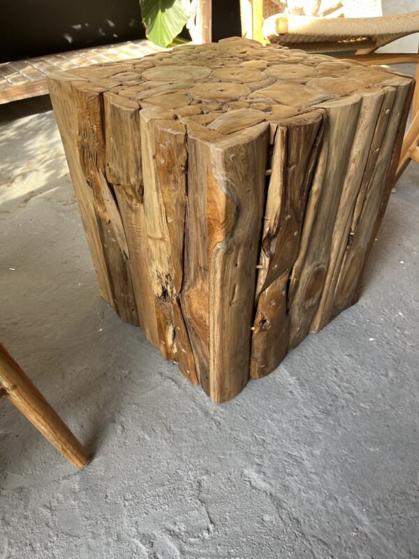 Mesa de living auxiliar rústica Kayu - Imagen 4